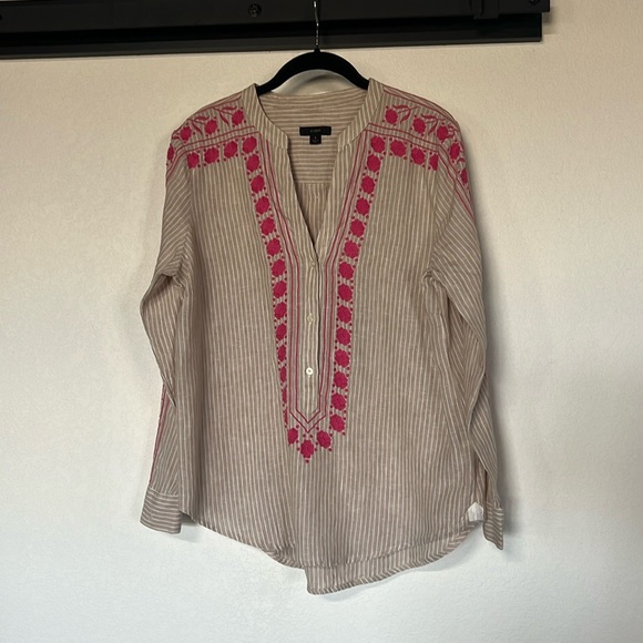 J. Crew Linen Popover - Picture 1 of 3